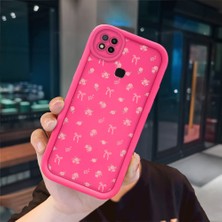 Ucuc Redmi 9C/10A Uyumlu Pembe Kırmızı Silikon Kılıf Darbeye Dayanıklı Kamera Koruma