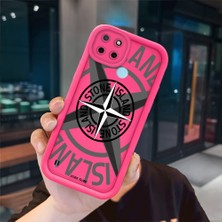 Ucuc Realme C21Y/C25Y Uyumlu Pembe Kırmızı Silikon Kılıf Darbeye Dayanıklı Kamera Koruma