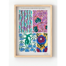 Viela Home Ahşap Çerçeveli Art Nouveau Floral Desen Poster E.a. Seguy Tarzı Renkli Bitkisel Duvar Tablosu 🌸🎨