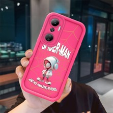 Ucuc Infinix Hot 20 4g Uyumlu Pembe Kırmızı Silikon Kılıf Darbeye Dayanıklı Kamera Koruma