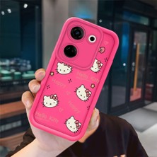 Ucuc Tecno Camon 20 Pro 4g Uyumlu Pembe Kırmızı Silikon Kılıf Darbeye Dayanıklı Kamera Koruma