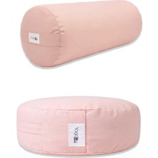 Yogabu Karabuğday Kabuğu Dolgulu Minder ve Bolster-Pembe