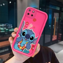 Ucuc Realme C25/C25S Uyumlu Pembe Kırmızı Silikon Kılıf Darbeye Dayanıklı Kamera Koruma