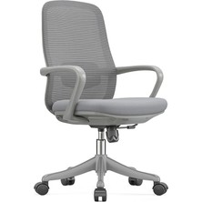 Ofisbazaar Lavander Fileli Çalışma Koltuğu | Ergonomik Şef ve Toplantı Koltuğu Gri