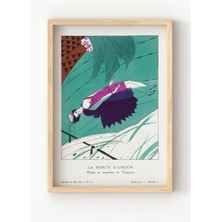 Viela Home Ahşap Çerçeveli La Morte D’amour Poster – Art Deco Tarzında Zarif Kadın Figürlü Duvar Tablosu 💜🌿