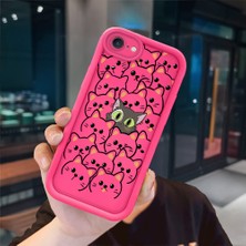 Ucuc iPhone 7/8/se 2020 2022 Uyumlu Pembe Kırmızı Silikon Kılıf Darbeye Dayanıklı Kamera Koruma