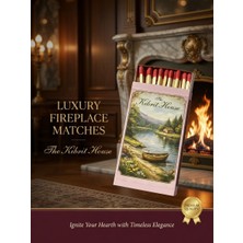 The Kibrit House Kırmızı Renkli Lüks Şömine Kibriti - Dekoratif Mum Yanı Konsept