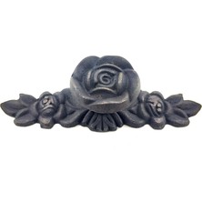 Pileli Store Antika Tarz Dekoratif Pirinç Gül Düğme - 30X100 Mm, Oksit