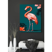 Ben U Sen Sayılarla Boyama Kasnaklı Tablo Seti Fırça Boya Dahil 40X50CM Deve Kuşu