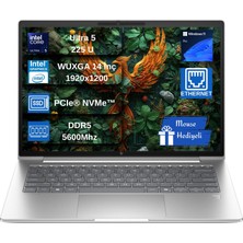 Hp Elitebook 6 G1I  Ultra 5 225U 64GB Ddr5 512GB SSD 14 Inch Wuxga (1920*1200) IPS 300 Nit Taşınabilir Bilgisayar WAD4N5ETEX06