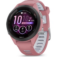 Garmin Forerunner 265S Akıllı Saat, Renkli Amoled Ekran, Eğitim Metrikleri ve Kurtarma Içgörüleri, Işık Pink ve Toz Gray Gray