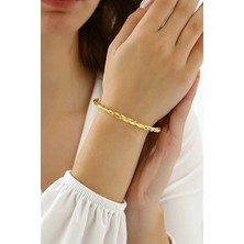 Meks Jewels Mikron Altın Kaplama Gümüş Burma Kelepçe
