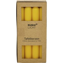 Rubin Licht Çubuk Mum Sarı 8'li