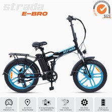 Stradacycles Strada Cycles E-Bro Hidrolik Disk Fat Bike Katlanabilir 20 Jant Elektrikli Bisiklet