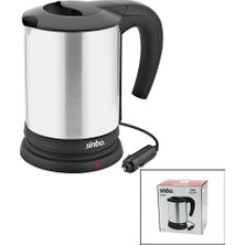 Sinbo SK-8034 24V Araç Içi Kettle Paslanmaz Çelik Su Isıtıcısı 0.8lt  200W  Çakmaklık Fişl