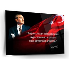 Shiny Art Atatürk Bağımsızlık Sözlü Cam Tablo - ATA326