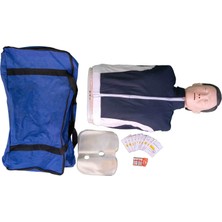 EgeAnatomi Maketleri Işıklı Yetişkin Yarım Beden Cpr Maketi - Cpr Mankeni - Ilkyardım Maketi Erkek