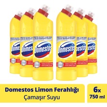 Domestos Limon Ferahlığı Çamaşır Suyu 750 ml Normal Kullanım İçin Yoğun Kıvamlı 6'lı Paket