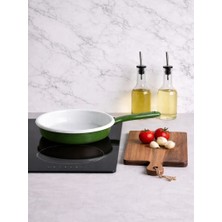 Emaye Tava 18 cm Yeşil