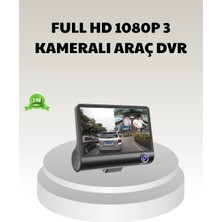 MiraLive Araç Dvr Kamerası 3’lü 170° Geniş Açılı Full Hd ve Park Destekli