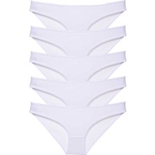 Miray Life 5 Adet Süper Eko Set Likralı Kadın Slip Külot Beyaz