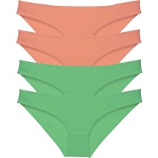 Miray Life 4 Adet Eko Set Likralı Kadın Slip Külot Pudra Yeşil