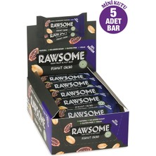 Rawsome Yer Fıstığı ve Kakaolu Glutensiz ve Vegan Yüksek Bitkisel Proteinli Bar 25G x 5 Adet