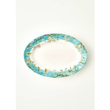 Bella Maison Van Gogh Almond Blossom Porselen Sunum Tabağı Turkuaz (25 Cm)