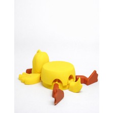 Generic 3D Baskı Hareketli Ördek Bardak Altlığı Bardak Konunca Ayağa Kalkan Eğlenceli Mekanik Kupa Tutucu Dekoratif Masaüstü Aksesuarı