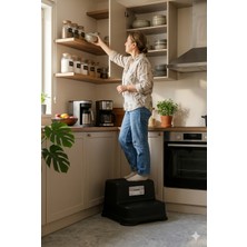 Primeaks 2 Basamaklı Plastik Merdiven Tabure – Dayanıklı Kaymaz Ayaklı