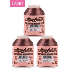 MiraLive 3 Adet Altınbaşak Oya ve Dantel Ipi 20 gr - Royaleks - No: 144