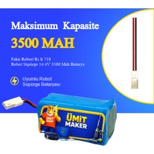 Ümit Maker Fakir Robert Rs Iı 710 Robot Süpürge 14.4V 3500 Mah Batarya – Orjinal Uyumlu Uzun Ömürlü, Yüksek Performans Pil