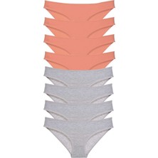 Miray Life 8 Adet Süper Eko Set Likralı Kadın Slip Külot Pudra Gri
