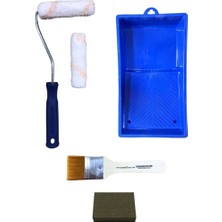 Cadence Renkli Saten Parmak Rulo Fırça Seti 6 Parça Sentetik Fırça ve Zımpara