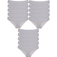 Miray Life 15 Adet Süper Eko Set Likralı Kadın Slip Külot Gri