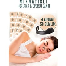 Mey Ithalat® Manyetik Burun Bandı - 30 Günlük Sporcu Burun Bandı - Horlama Önleyici Azaltıcı - 4 Fa