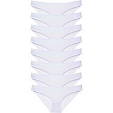 Miray Life 8 Adet Süper Eko Set Likralı Kadın Slip Külot Beyaz