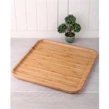 MiraLive Bambu Kare Sunum Tabağı 30CM ROYALEKS-KR3030