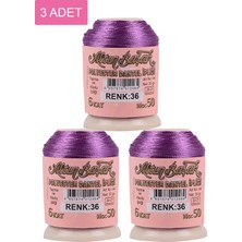 MiraLive 3 Adet Altınbaşak Oya ve Dantel Ipi 20 gr - Royaleks - No: 036