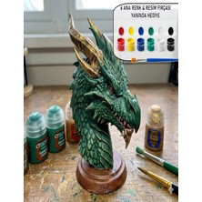 3D Baskı Ejderha Boyama Seti – Boyanabilir Figür + 6 Renk Boya + Fırça – Hobi & Dekoratif Oyuncak