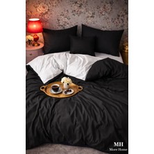 More Home Çift Kişilik Yatak Örtüsü Seti SİYAH-BEYAZ