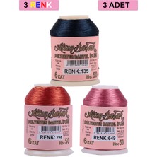 MiraLive 3 Adet Altınbaşak Oya ve Dantel Ipi 20 gr - Royaleks - No: 748 - 649 - 135