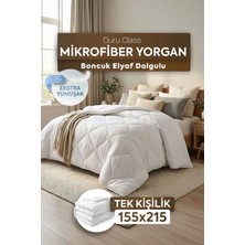 DuruClass Tek Kişilik Mikrofiber Yorgan Ekstra Yumuşak Silikon Elyaf 155x215 - Silikon Elyaf Konforu Üstün Kalite
