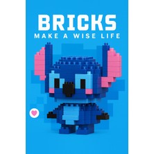 Hey Gidi Gift Bricks Stitch Mini Bricks 3D Puzzle / Minnie Mouse Sevimli Figür / Eğlenceli Setler / Hobi+