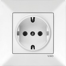 Viko Topraklı Elektrik Prizi Çerçeveli Güvenli ve Estetik Tasarım 1 Adet Kullanıcı Dostu