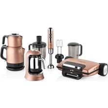 Korkmaz Rosagold Pembe Renkli 14 Parça Elektrikli Çeyiz Seti Modern Tasarım ve Fonksiyonel Özellikler