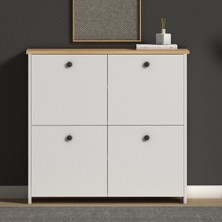 Monte Sehpa Cube Ayakkabılık 4 Raflı Suntalam Malzeme ile Şık Görünüm ve Geniş Kapasite