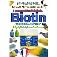 Feroxit %75 Saf Biotin – 1 Gramda 15 Milyon Güçlü Tüy Bakım Desteği Tüm Kuş Turleri Için 100 gr