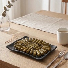 Külsan 30019.BL - Terra 3'lü Siyah Dikdörtgen Tabak Seti 19X13,5 Cm, Thermoset Melamin