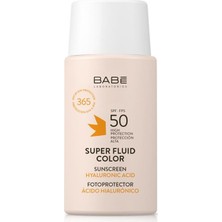 Babe Renkli Güneş Koruyucu Super Fluıd Krem SPF50 50 ml Yüz İçin Suya Dayanıklı Koruma